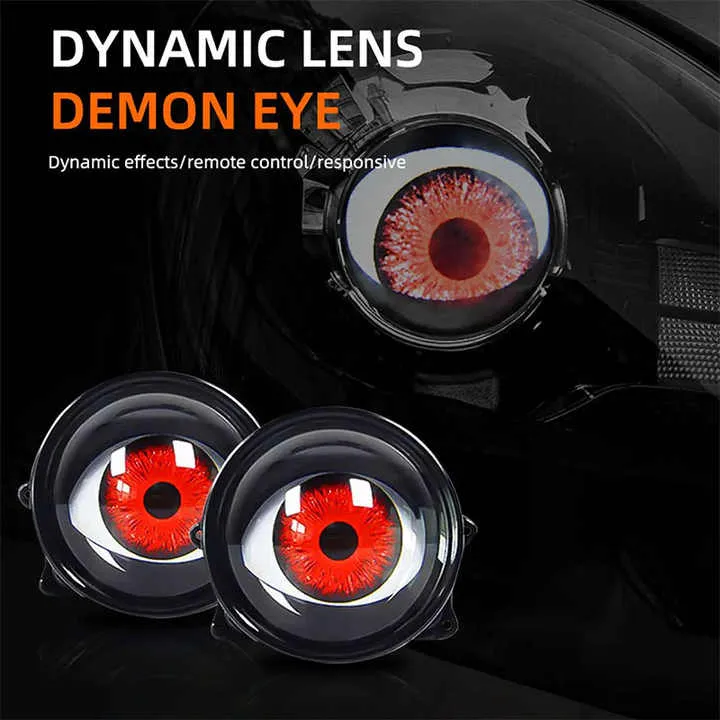أزياء 3 بوصة عيون الشيطان عدسة تركيب ضوء . Fashion 3 Inch Devil Eyes Lens Car Light Mount