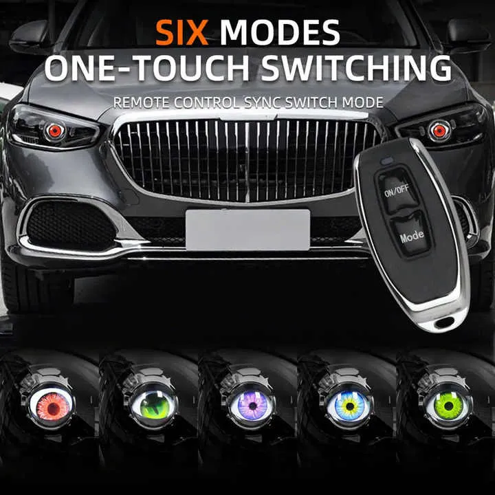 أزياء 3 بوصة عيون الشيطان عدسة تركيب ضوء . Fashion 3 Inch Devil Eyes Lens Car Light Mount