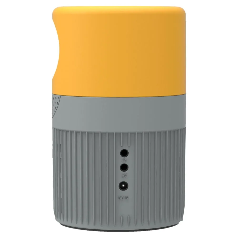3000 Lumens WiFi Mini Projector with Screen Mirroring Support | Grey Yellow