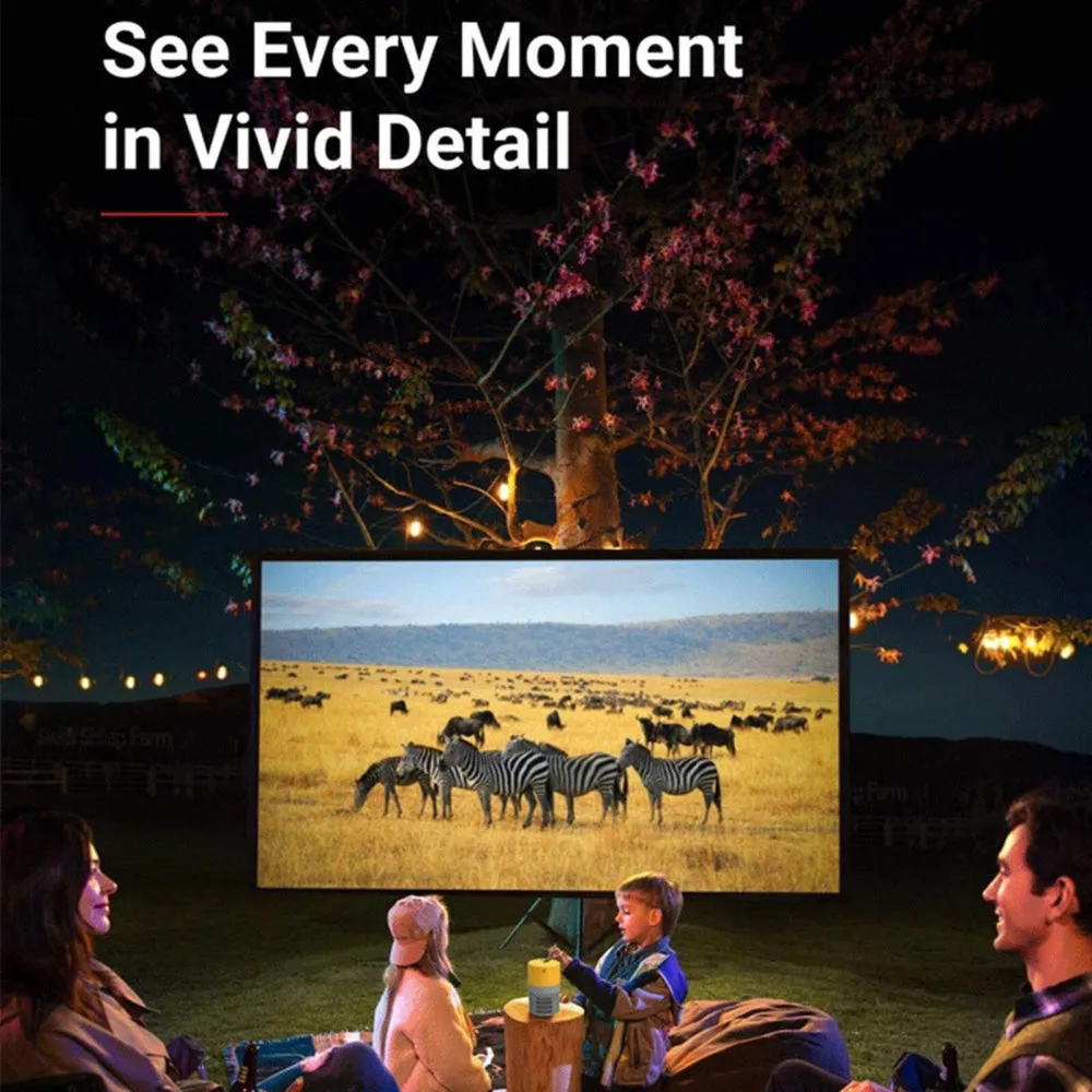 3000 Lumens WiFi Mini Projector with Screen Mirroring Support | Grey Yellow