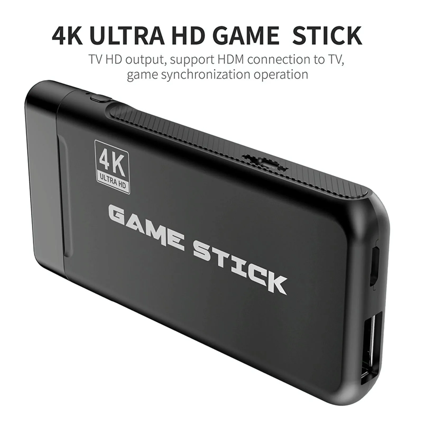32GB 4K Retro Game Stick   2 Wireless Gamepads & 3000 Games