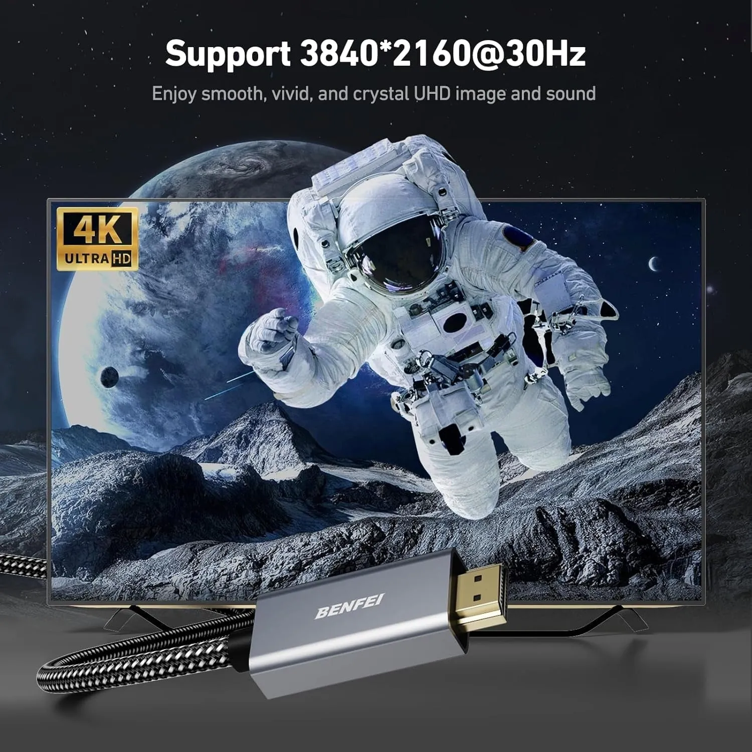 4K DisplayPort to HDMI Cable | 3m