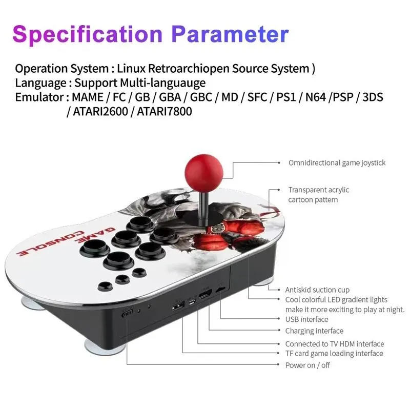 4K HD TV Console with Game Joystick Turret