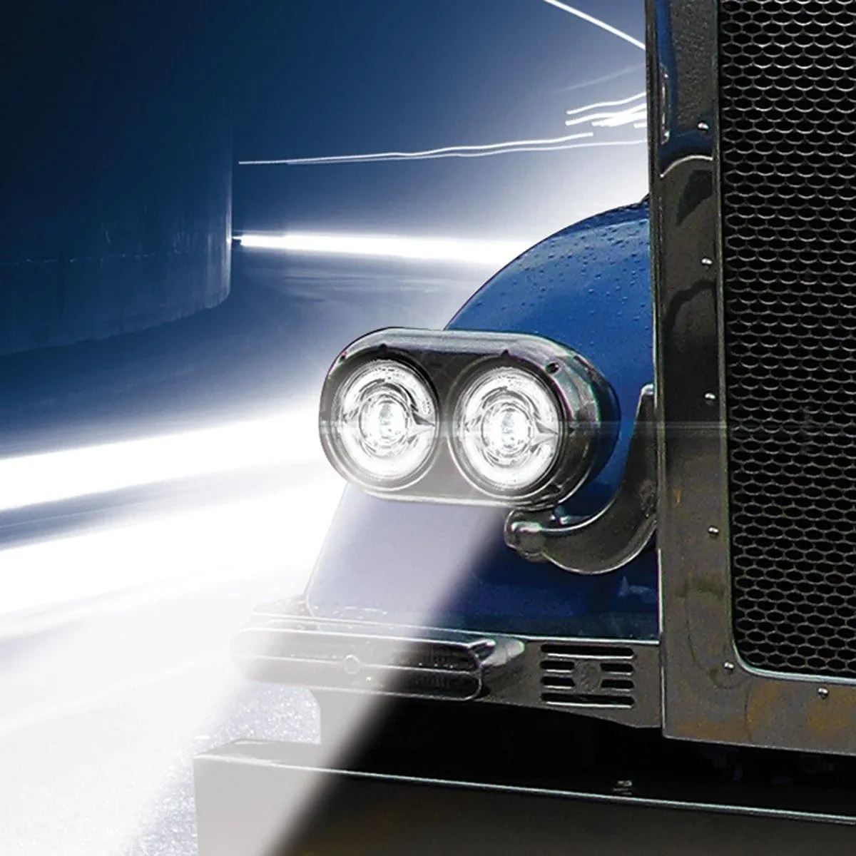 5.75" Premium LED Projector Headlight with White Auxiliary Accent- High Beam