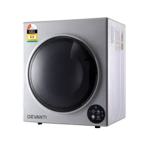 5kg Tumble Dryer | Fully Auto Wall Mount | Silver