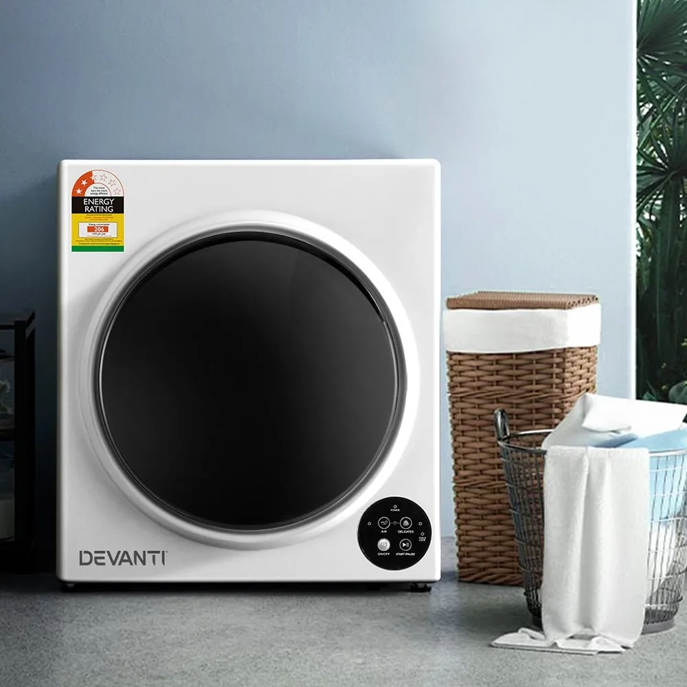 5kg Tumble Dryer | Fully Auto Wall Mount | White