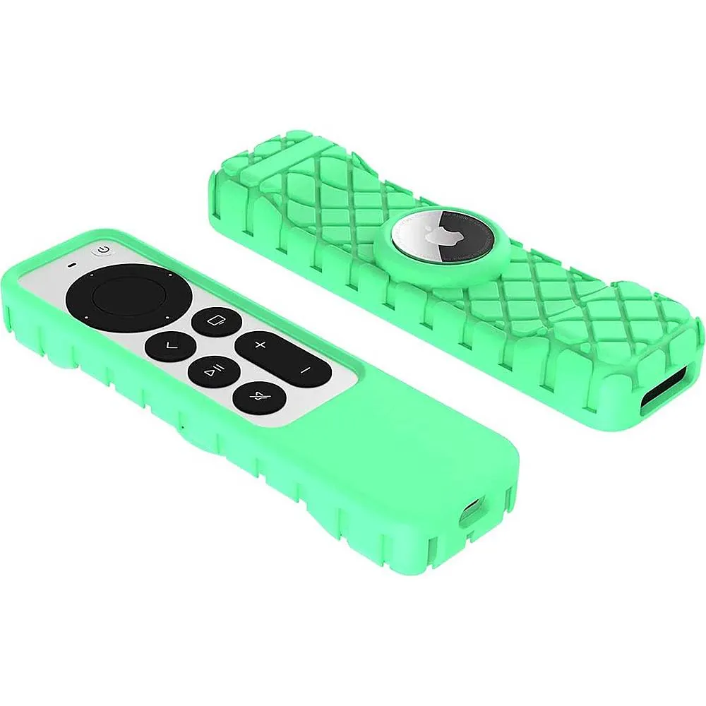 Apple TV 4K Remote Green Glow Silicone Case - Apple AirTag