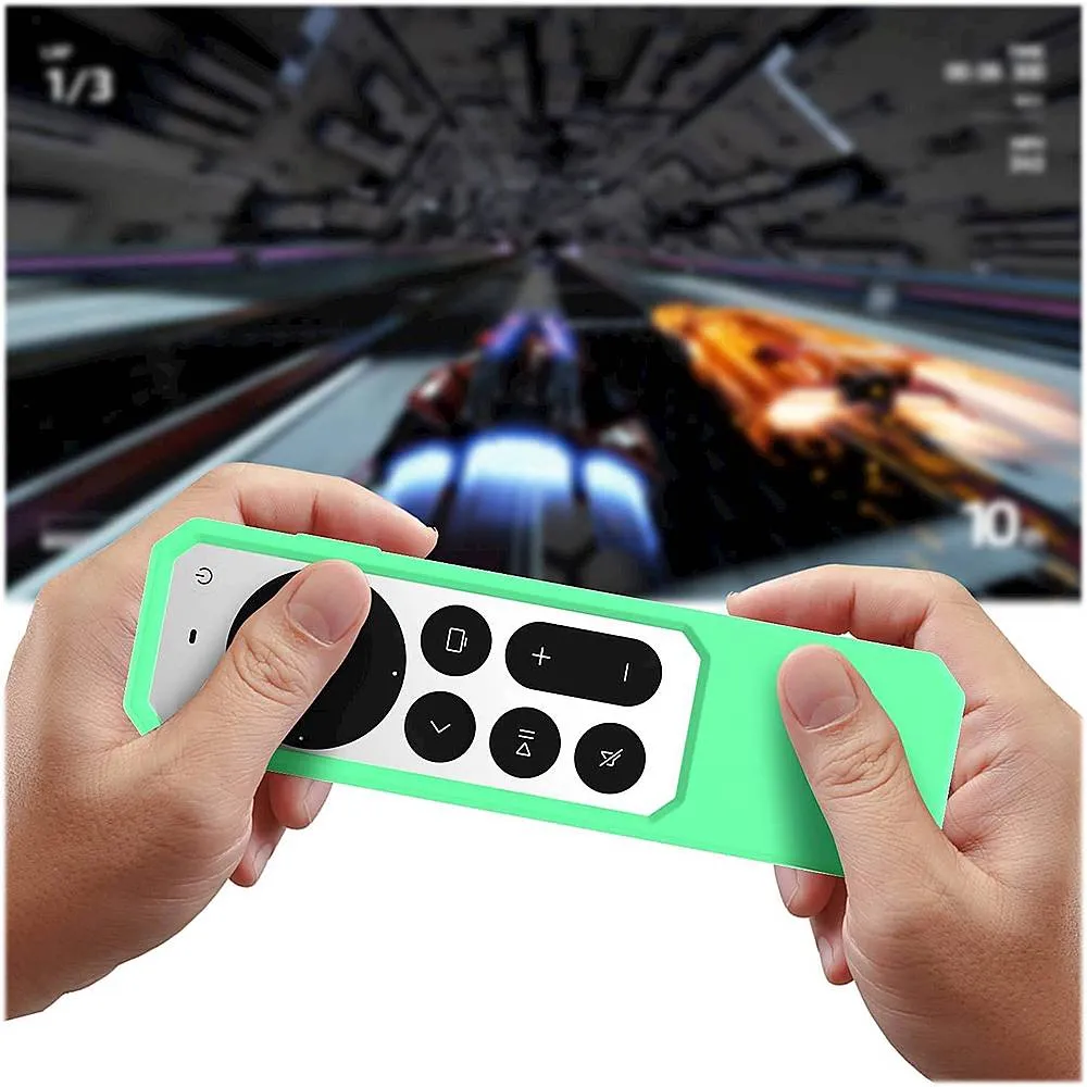 Apple TV 4K Remote Green Glow Silicone Case - Apple AirTag