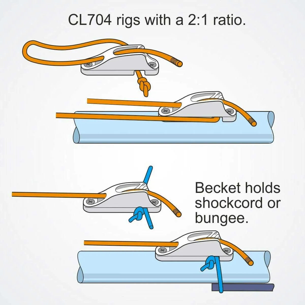 Clamcleat Racing Junior Mk1 with Becket - Hard Anodised - CL704AN