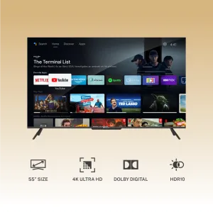 Dawlance 55 - Inches  4K UHD LED TV  Canvas series 55G3AP Narrow Bezel Screen