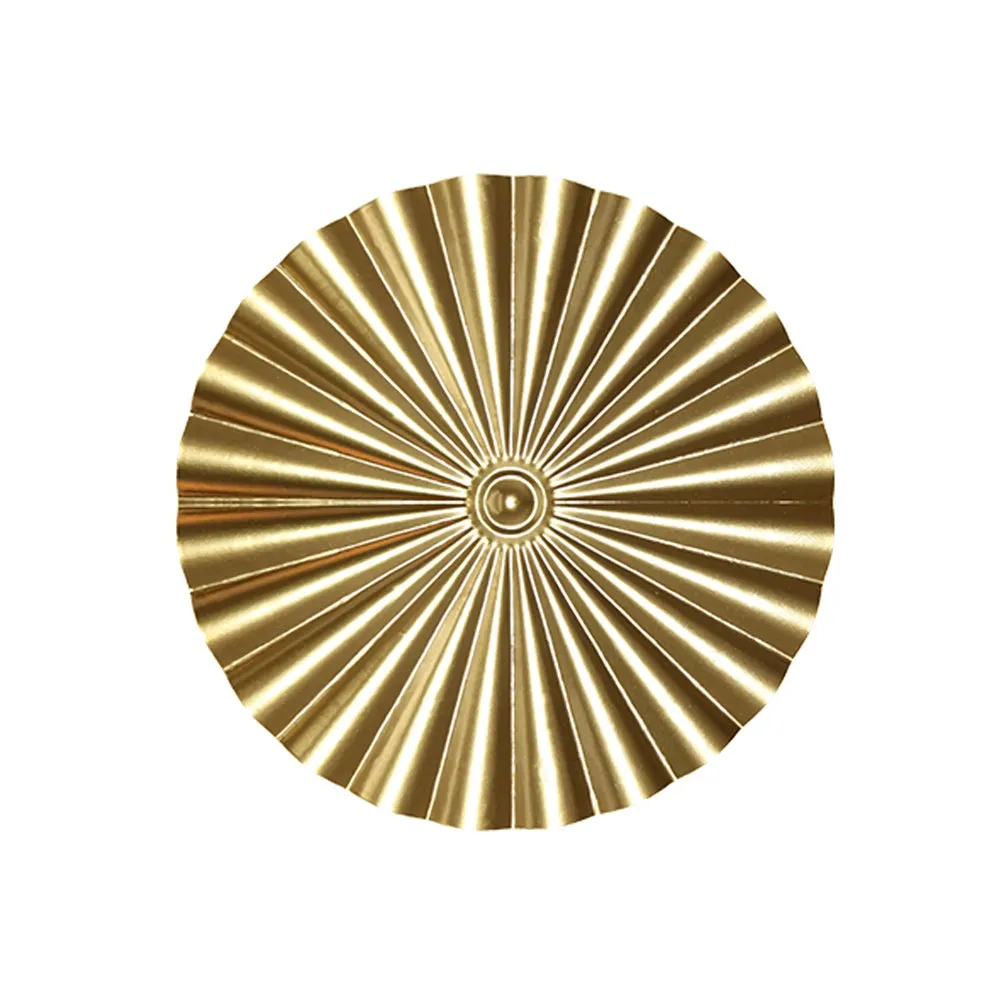 Elegant Round Gold Metal Wall Hanging Decoration