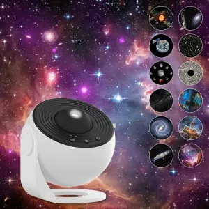 Galactic Explorer Starry Night Light Projector - 360° Rotatable Planetarium Lamp for Kids and Home Decor