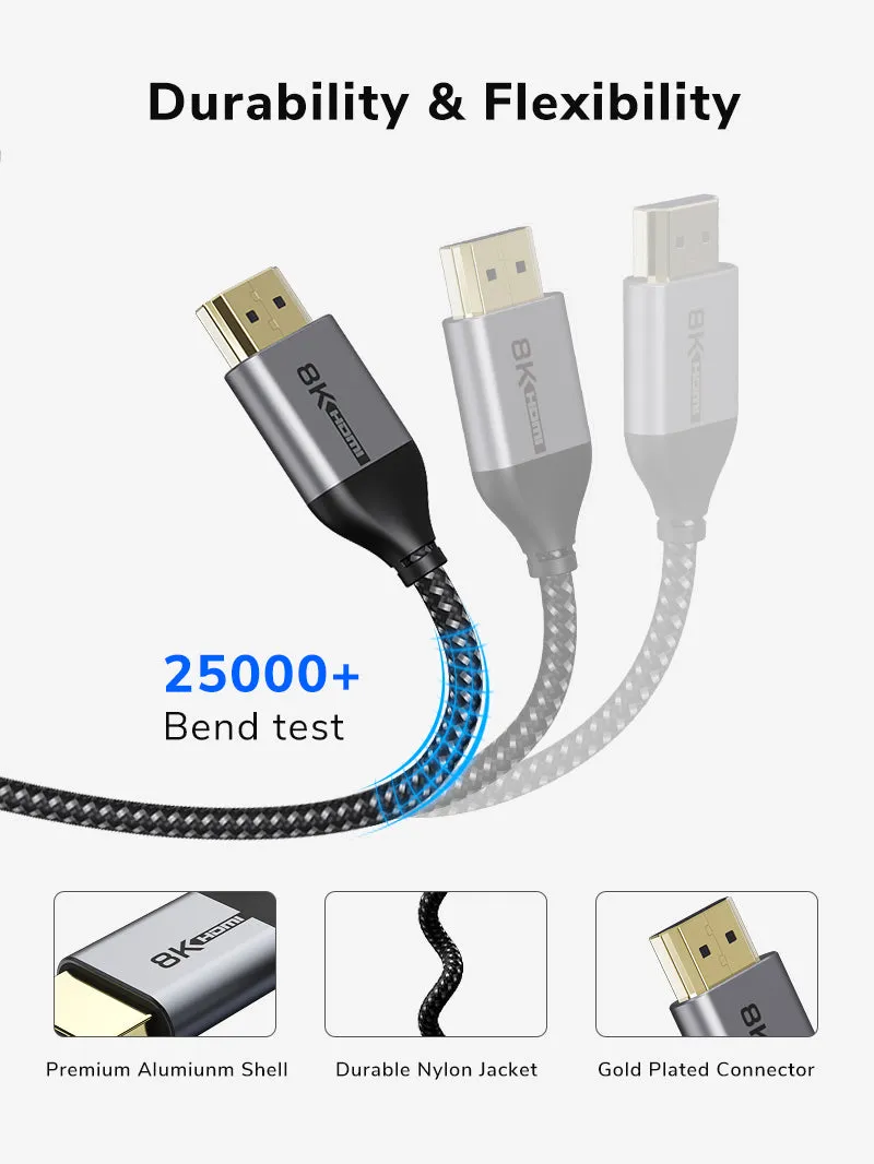 High Speed 8K Ultra Thin HDMI 2.1 Cable for PS5