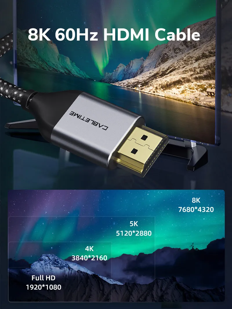 High Speed 8K Ultra Thin HDMI 2.1 Cable for PS5