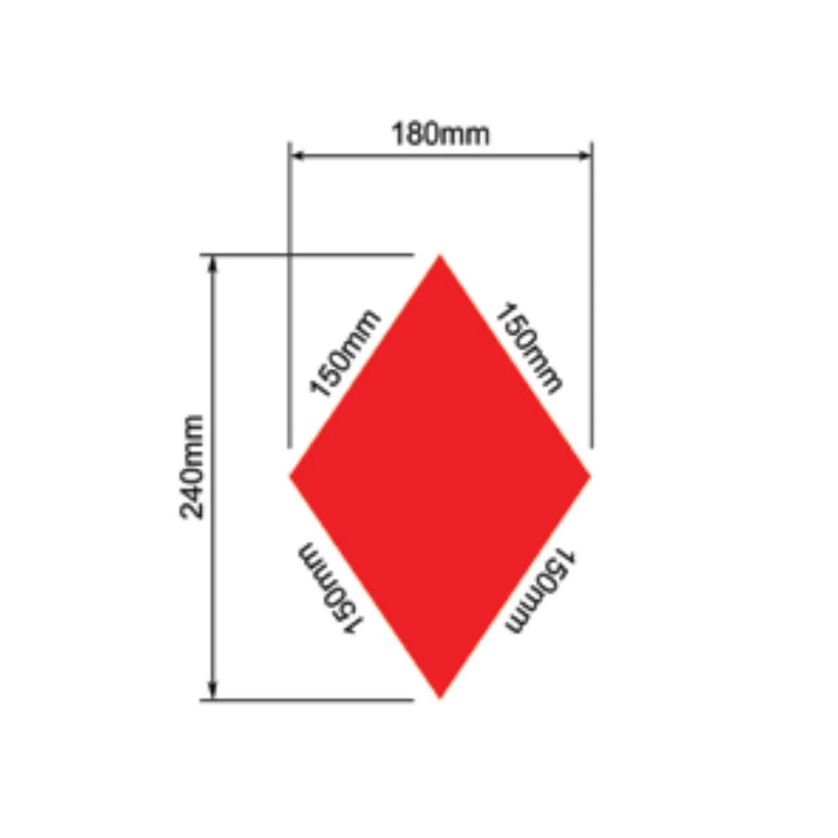 Laser 240mm Red Rhombus