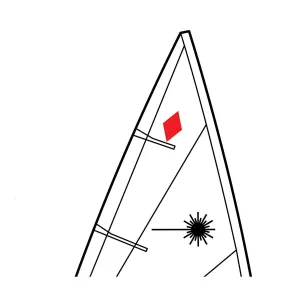 Laser 240mm Red Rhombus