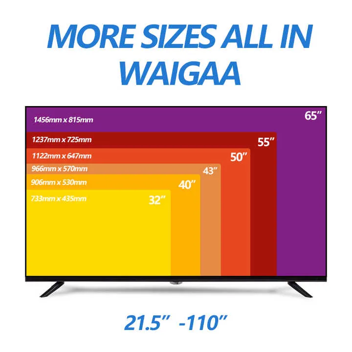 OEM شاشة كبيرة أندرويد 4K شاشة LED ذكية . OEM Big Screen Android 4K LED Smart TVs HD Hz 43" 55"