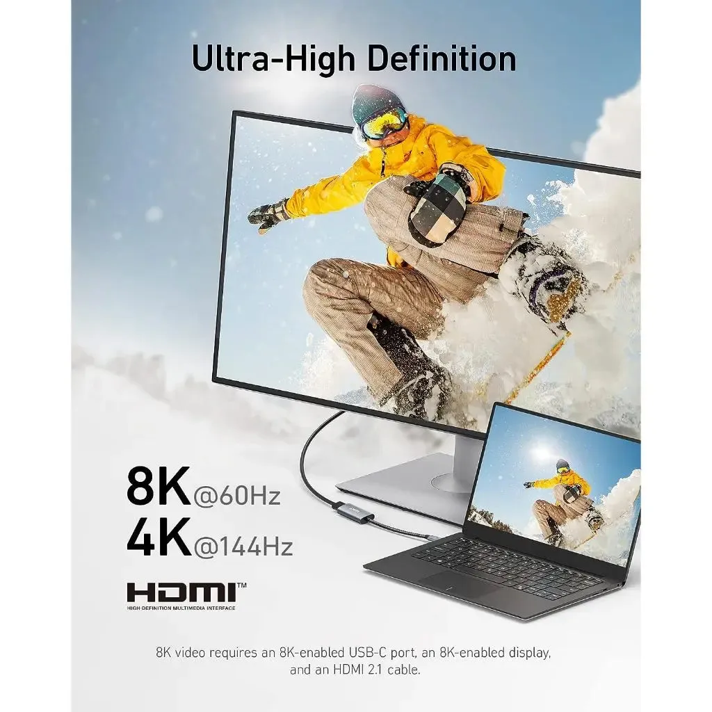 PowerExpand 518 USB C to HDMI Adapter (8K,60Hz or 4K,144Hz) A8317