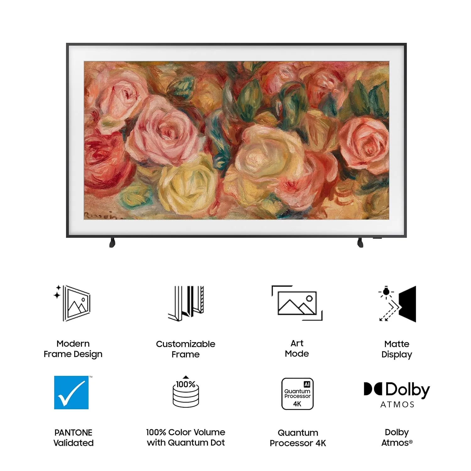 Samsung QA75LS03DAUXXL  189 cm (75 inches) The Frame Series 4K Ultra HD Smart QLED TV (Black)
