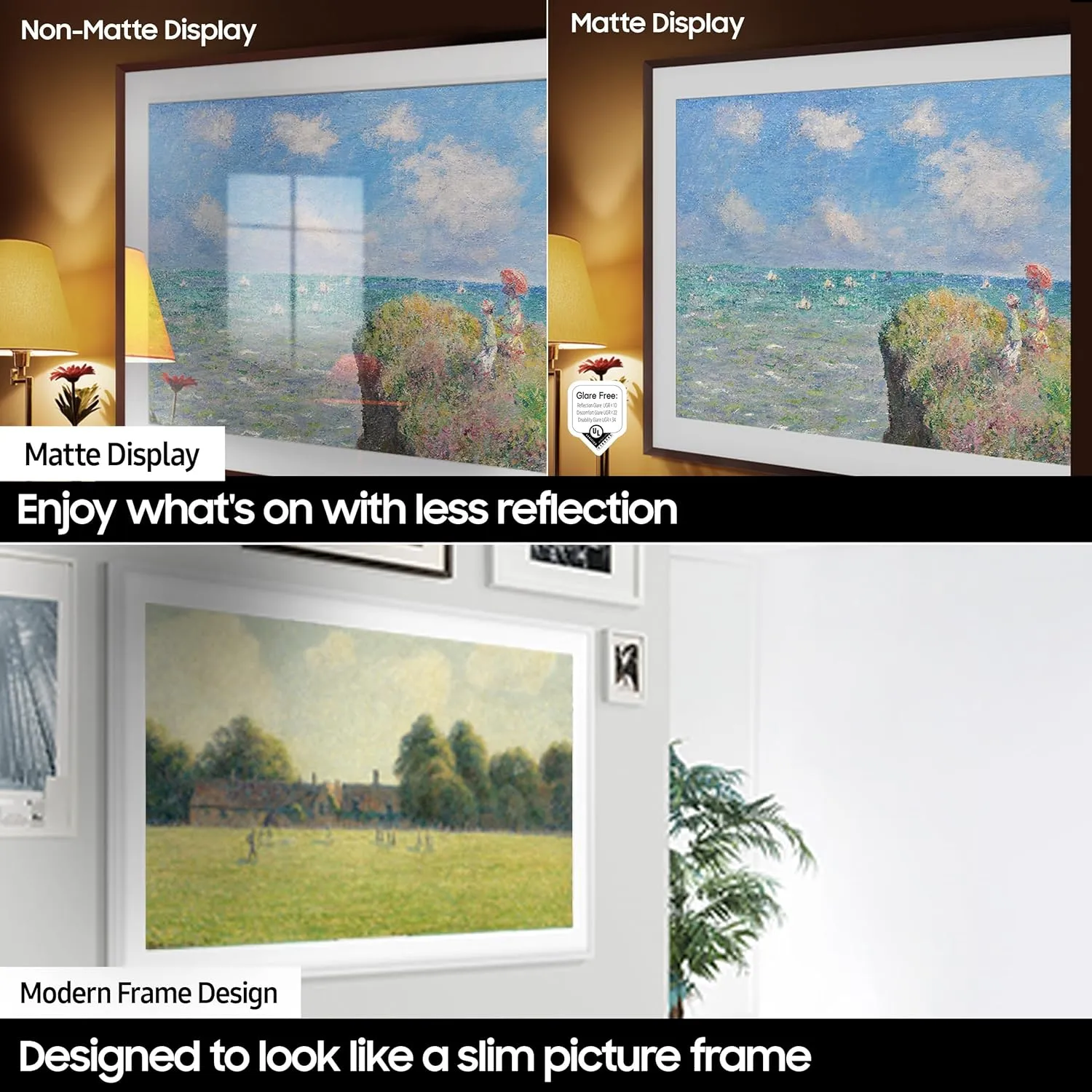 Samsung The Frame Series QA75LS03FAUXXL 75 Inch QLED 4K TV | Matte Display | Art Mode | Dolby Atmos | Alexa Built-in | 2025 (Black)