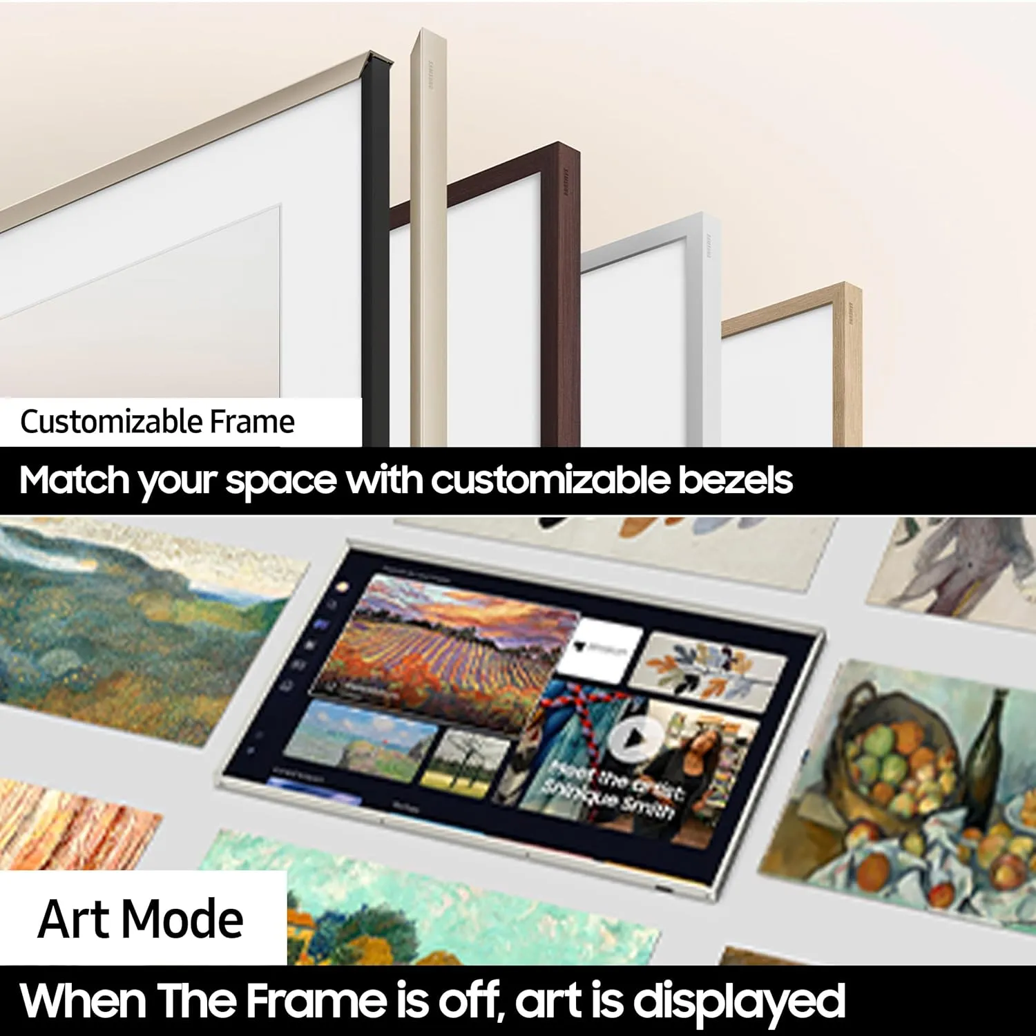 Samsung The Frame Series QA75LS03FAUXXL 75 Inch QLED 4K TV | Matte Display | Art Mode | Dolby Atmos | Alexa Built-in | 2025 (Black)