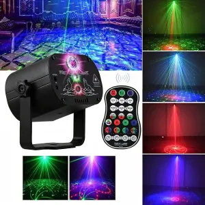 SMAXPro™ Party Stage Light: 480 Color Patterns, LED Laser Projector, DJ/Disco
