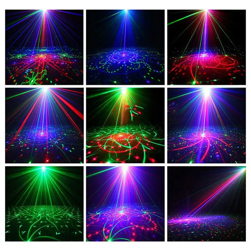 SMAXPro™ Party Stage Light: 480 Color Patterns, LED Laser Projector, DJ/Disco