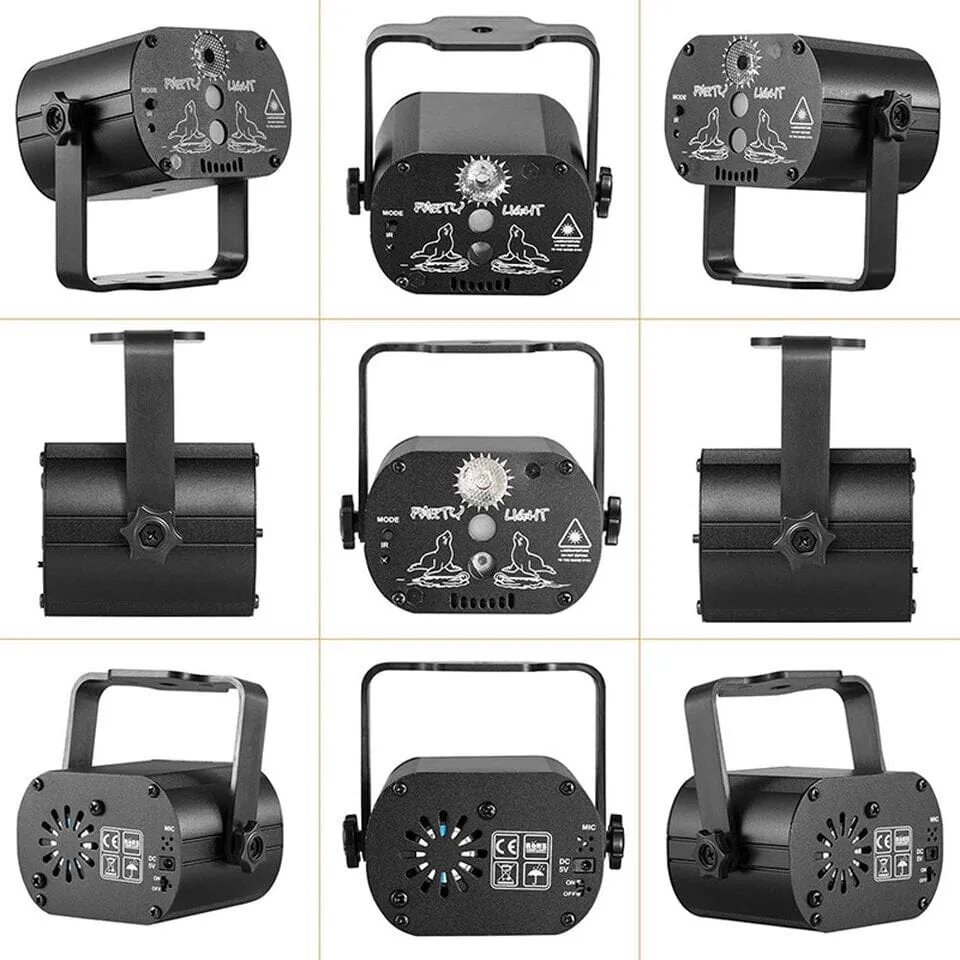 SMAXPro™ Party Stage Light: 480 Color Patterns, LED Laser Projector, DJ/Disco