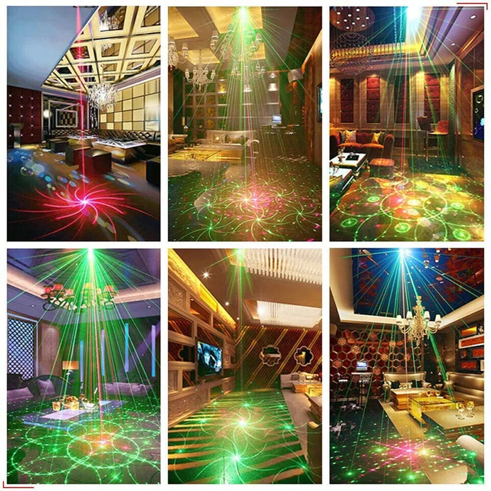 SMAXPro™ Party Stage Light: 480 Color Patterns, LED Laser Projector, DJ/Disco