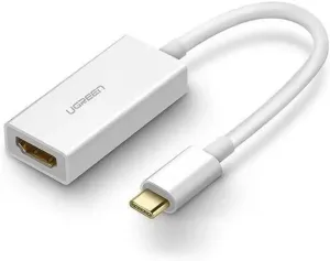 Ugreen USB-C Male to HDMI Female Adapter 4k@30Hz With 20cm Cable - White(40273)