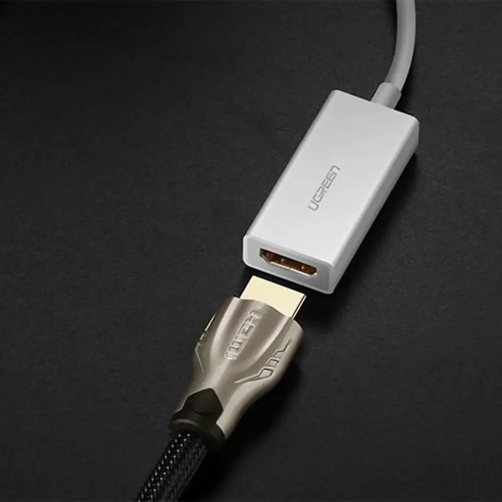 Ugreen USB-C Male to HDMI Female Adapter 4k@30Hz With 20cm Cable - White(40273)