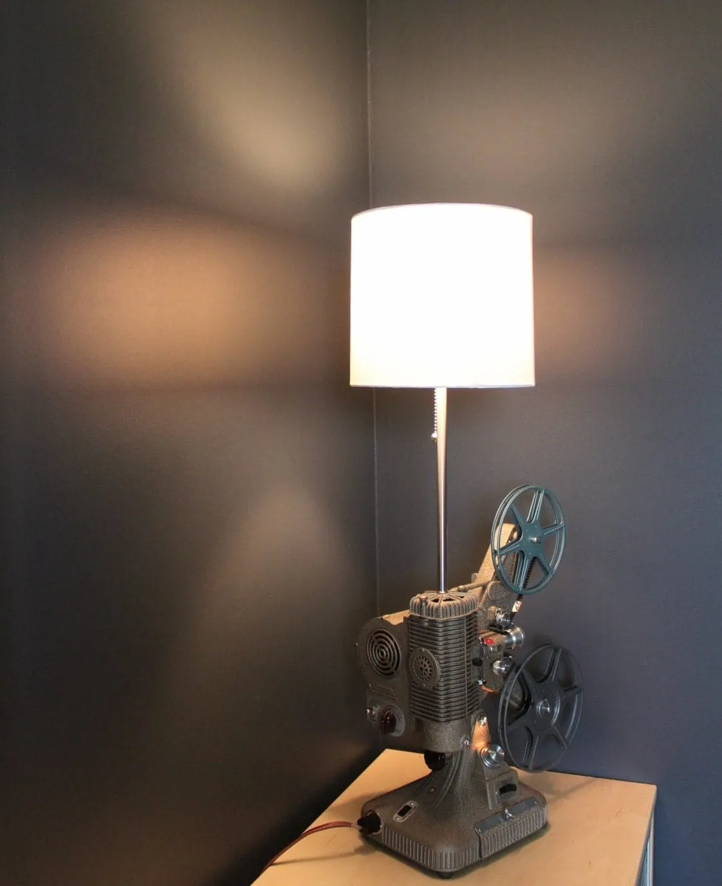 Vintage Table / Desk Lamp, Keystone Projector Lamp, Hollywood & Movie Theater décor, Film Art, Movie room, Home Theater , Film Maker Gift