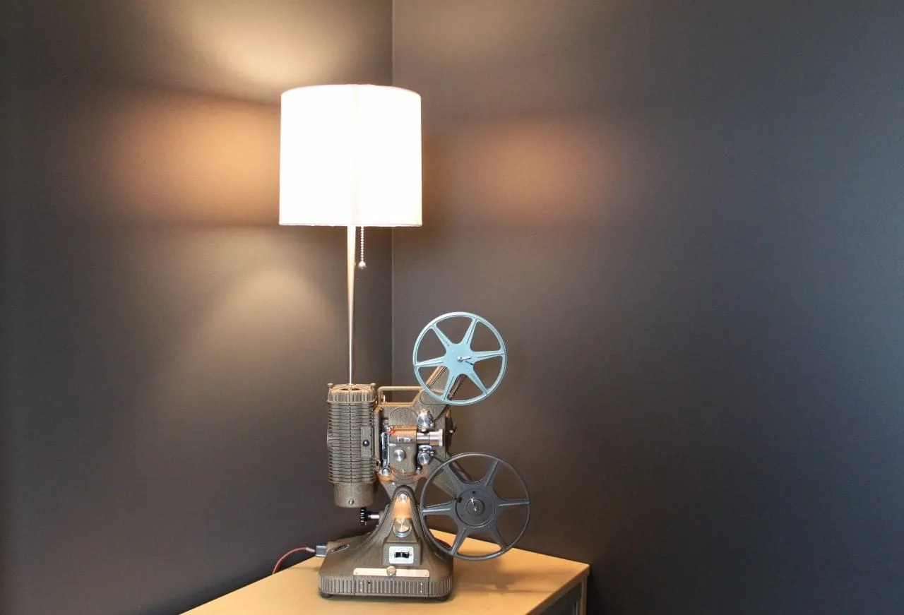 Vintage Table / Desk Lamp, Keystone Projector Lamp, Hollywood & Movie Theater décor, Film Art, Movie room, Home Theater , Film Maker Gift