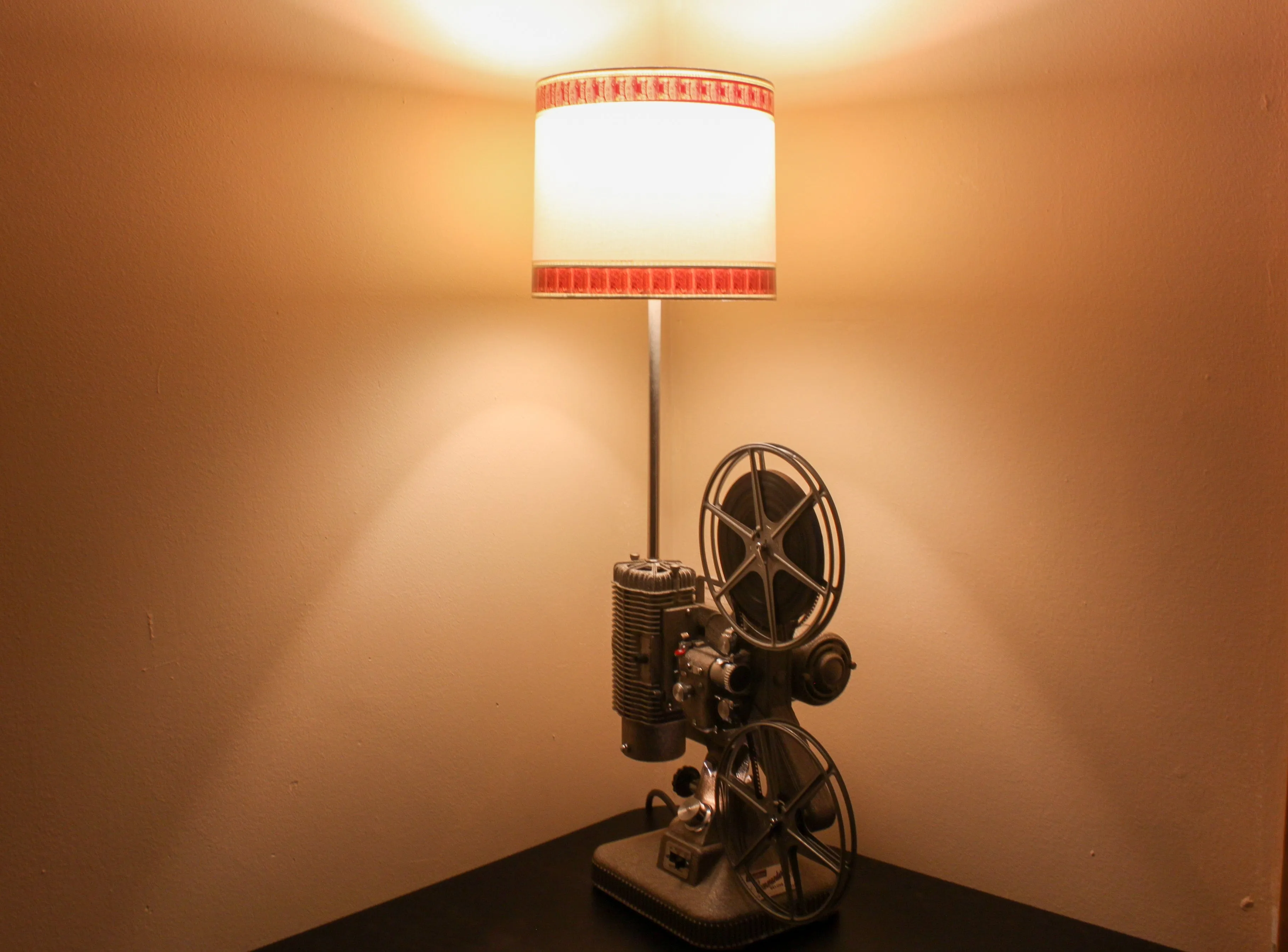 Vintage Table / Desk Lamp, Keystone Projector Lamp, Hollywood & Movie Theater décor, Film Art, Movie room, Home Theater , Film Maker Gift