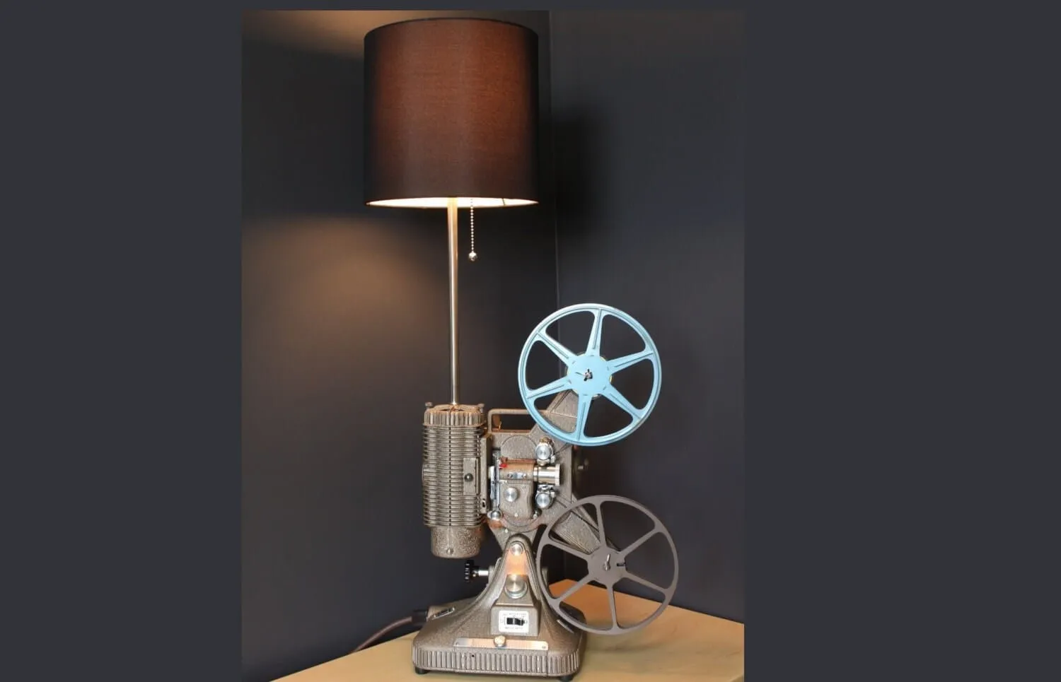 Vintage Table Lamp / Desk Lamp - Keystone Regal 8MM Projector - Hollywood & Movie Theater décor - Film Art