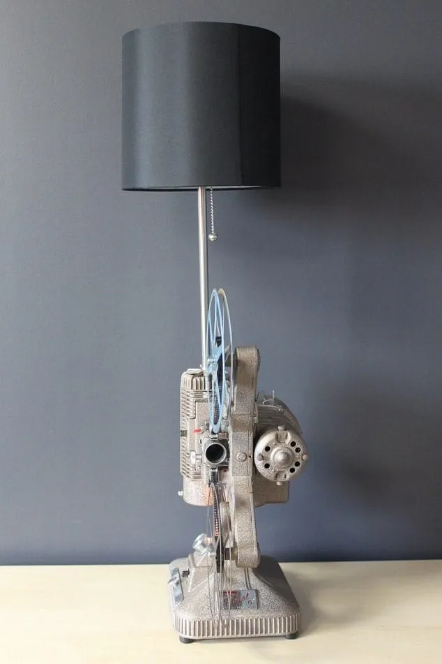 Vintage Table Lamp / Desk Lamp - Keystone Regal 8MM Projector - Hollywood & Movie Theater décor - Film Art
